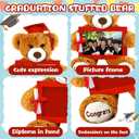 Leyndo 2026 Graduation Plush Bear with Picture Frame Diploma Cap 9 Inch Congrats Grad Plush Stuffed Animal Bear Graduation Keepsake Gifts for Graduate(Red)