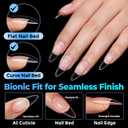 UNA GELLA Medium Stiletto Nail Tips: 450PCS Fake Acrylic Gel Nail Tips 15 Sizes Soft Clear Pre-Etched Nails Extension Full Cover Press On Nails Stiletto Home DIY Salon