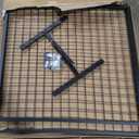 NectaCol 3'x 6' Gridwall Panel Display Stand with T-Base, Black Wire Grid Wall Panels with Wheels, Craft Display Rack, Art Display Stand, Retail Display, Show Rack