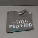 Funny Womens Girls Camping Shirt Flip Flops Roadtrips RV T-Shirt L, Gray