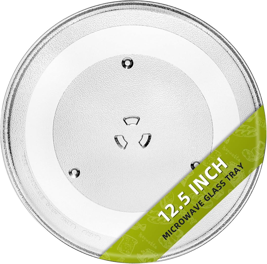 12.5" Microwave Glass Turntable Plate Fit for GE Microwave Glass Plate - Replace Microwave Glass Tray # WB39X10003 WB39X10002 W11367904 W10337247 AP6892124 - BY AMI PARTS