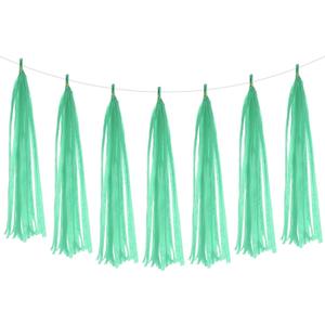 PATIKIL Tassel Garland Banner, 20Pcs Tissue Paper Tassels Party Decorations DIY Kits for Wedding Birthday Bridal Shower, Mint Green