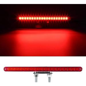 Partsam 1 Pc 12" Red/Amber LED Combo Double Face Truck Semi Trailer Light Bars 20LED Waterproof with Double Studs Sealed Truck Trailer Led Pedestal Turn Signal Stop Tail Marker Clearance Lights 12V
