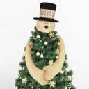 Snowman Christmas Tree Topper Large Plush Snowman Hug Xmas Treetop for Christmas Party Holiday Winter Home Decoration