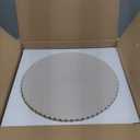 OAKOA Round Decorative Tray for Coffee Table Decor - Concrete Round Tray Home Decor - Bandejas Decorativas - Circle Coffee Table Centerpiece (Gray)