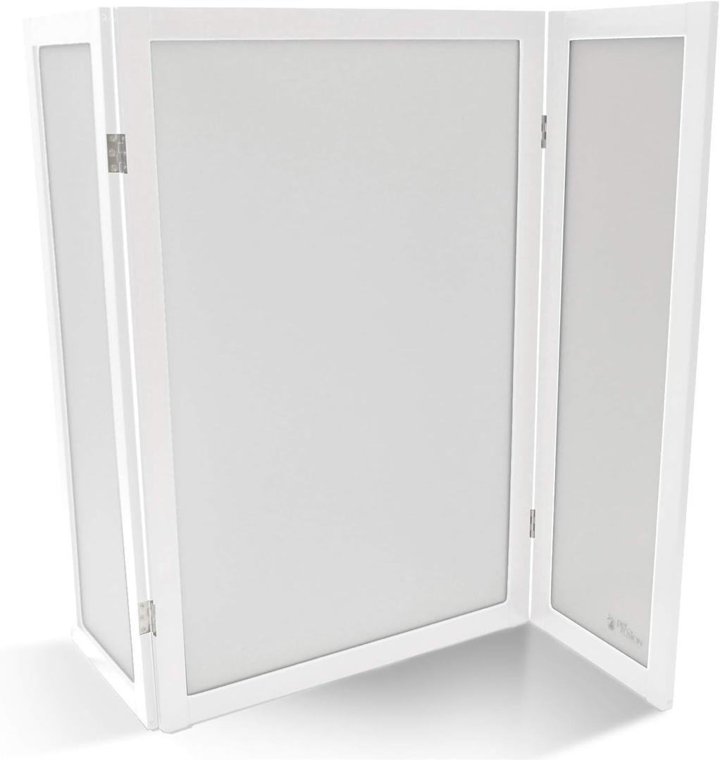 PetFusion ModestCat Litter Box Privacy Screen (3' Tall; 4' Wide, White).
