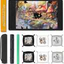 Lwoeo Jigsaw Puzzle Mat Roll Up 1000 Pieces, Smooth Top Saver Pad 34.6" x 22.8" with 6 Sorting Trays & Travel Storage Bag for Sorting Table, Board, Portable Puzzles Matt Rollup Non-Slip Rubber Bottom (Black)