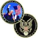 Trump Challenge Coins 2024 Trump CollectiblesTrump Fighting for America Gold CoinTrump CoinTrump Merchandise (Black)