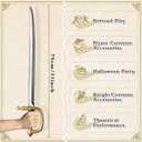 quescu 2pcs Pirate Swords,31" Plastics Toy Sword,Medieval Pirate Costume Accessory for Halloween Cosplay LARP,Props,Role-Play