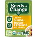 SEEDS OF CHANGE Organic Quinoa, Brown & Red Rice with Flaxseed, Organic Food, 8.5 OZ Pouch (Pack of 12) (EXP 07/31/29)