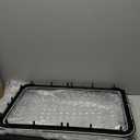 Lippert Components Inner & Outer Replacement Window Frame with Seal, Glass for Raidus RV Entry Doors, 12" x 21", Obscure Pane, No Assembly Required, Easy DIY Installation, High Impact Polystyrene, Black - 363370