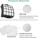 Alrens AZ3002 Replacement Filters and Odor Kit for Shark AZ3002 AZ3000 AZ3000W Stratos Duo Clean PowerFins Upright Vacuumm, 2 Filter + 4 Foam & Felt Kit + 4 Odor Neutralizer Cartridges