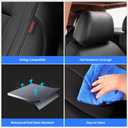 Custom Seat Covers for 2015-2016 Honda CR-V,Premium Faux Leather Car Seat Cover Set,Full Set Waterproof SUV Seat Protector,Armrest Covers Included (Black/Gray)
