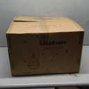 LaLaGreen Outdoor Hanging Baskets for Plants (4 Pack, 20 Inch) Extra Large Black Metal Flat Iron Hanging Planter with Coco Liner Round Flower Pot Holder Deck Porch Modern Garden Balcony Rustic Decor