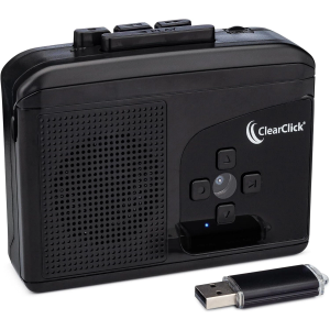 ClearClick Cassette Tape To USB 2.0 (Second Generation) - Convert Cassette Tapes To Digital MP3 Audio Files on USB Flash Drive - File Splitting Feature - Instant Setup - No Computer Required