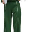 BTFBM Women's Two Piece Tracksuit Spring 2026 Long Sleeve Zip Up Sweatshirt Long Pants Outfits Jogger Sweatsuit Sets(Dark Green,Large)