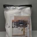 White 90 Inch Pinch Pleated Linen Curtains for Living Room Bedroom Dining Boho Country Light Filtering Pinch Pleat Drapes with Hooks Rings Back Tab Semi Sheer Window Curtains 2 Panels Set 50x90