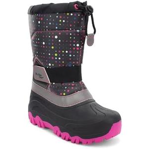 Western Chief Kids Blizzard Youth Snow Boots – Waterproof, Insulated, Warm, & Reflective Winter Boots for Girls & Boys – Cold Weather Snow Boots for Kids, Size 4