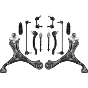 12 PCS Suspension Kit Front Lower Control Arm and Ball Joints Sway Bar Link Tie Rod Bellows Compatible With 2013-2015 Honda Civic