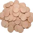 2 Inch Natural Wood Slices Unfinished Round Wood Coins for DIY Arts & Crafts Projects, 60 per Pack