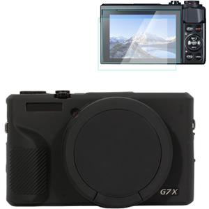 Rieibi Silicone Case for Canon G7 X Mark III Case, G7X Mark III Accessories with 2 pcs sreen Protectors,Detachable Lens Cover for Canon G7X III Cover (Black)
