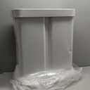 simplehuman 58L Liner Rim Rectangular Recycler, 24L+ 34L, White (White Stainless Steel)