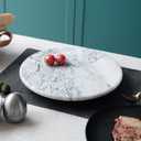 jalz jalz 12'' Marble Lazy Susan for Countertop Kitchen Turntable Storage Turner countertop Organizer Convenient Serving Rotation Spinning Tabletop Organizer Swiveling Serving Tray Revolving Platter