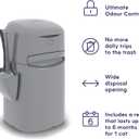 Litter Genie Easy Roll Cat Litter Disposal Pail | Odour Control, Refill Bags & Scoop