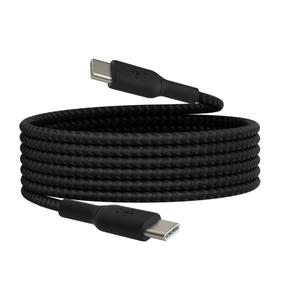 Belkin BoostCharge Braided USB-C to USB-C Cable (2M/6.6ft) for iPhone 16, iPhone 16 Pro, iPhone 16 Pro Max, Galaxy S25, S24, Note, Pixel 9 & 8, iPad Pro, Nintendo Switch 2 & More - Black