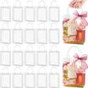 Jutieuo 24 PCS Clear Gift Bags with Handles, 5.9 x 7.9 x 2.8 Inches Reusable Plastic Goodie Bag Transparent Party Favor Bags Bulk for Weddings Birthdays Events, Classrooms & Celebrations