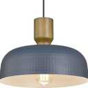 Farmhouse Pendant Lights, Adjustable Hanging Light Fixtures with Hammered Metal Shade, 12.4 inch Pendant Lighting for Kitchen Island, Blue