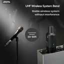 AROMA Wireless XLR Transmitter Receiver, UHF Wireless Microphone Audio System for Dynamic Mics PA Mixer