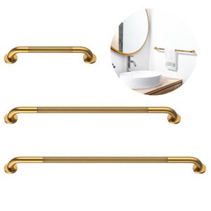 Munzong 3 Pack Anti Slip Shower Grab Bar for Commercial 18" 36" 42" Gold