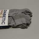 Pembrook Gray Ankle Diabetic Socks for Men & Women - 6 Pairs | Low Cut Stretch Top Men's Diabetic Sock | Ankle Moisture Wicking Neuropathy Socks for Men | Diabetic Socks for Men 9-12 