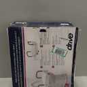 Drive Medical RTL12027RA 2-in-1 Raised Toilet Seat with Removable Padded Arms, Standard Seat