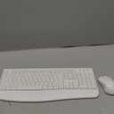 Wireless Keyboard and Mouse Combo, EDJO Full-Sized Ergonomic Computer Keyboard with Wrist Rest and 3 Level DPI Adjustable Wireless Mouse for Windows, Mac OS Desktop/Laptop/PC (White)