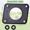 Charger Port Adapter Plate 4-Holes Fit for EZGO TXT36 36V Golf Cart 120V Plug On-Board Charging Systems for Lithium Battery Conversion Kit Golf Cart Accessories Contains 4Pcs Gasket Black