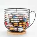 Large Capacity Coffee Pod K Cup Holders - Storage Organizer - Black Wire Rack - Coffee Bar Accessories