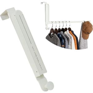 Over The Door Hanger,2 Packs Foldable Clothes Rack,Heavy Duty Door Hook for Coats Towels and Bags,Laundry Organizer Suitble for Travel & Business Trips, Bedroom, Living Room, Apartment