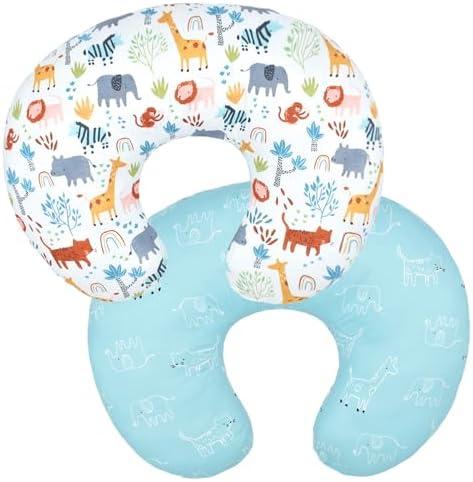 Winmany Baby Nursing Pillow Cover Newborn Removable Breastfeeding Pillowcover Cute Pattern Girls Boys Nursing Pillowcase for Breast and Bottole Feeding