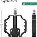 AirTag Bike Pedal Mount, Hidden Bicycle GPS Tracker Case Compatible with AirTag, Waterproof CNC Aluminum Flat Pedals with 9/16 Inch Thread, AntiTheft Design for Mountain, Road EBikes