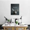 YSPCSUN Inspirational Posters for Office, Life Is All About Balance Canvas Poster Single Panel Wall Decor for Home Office Dorm Classroom, Framed Canvas Art, 24x18inch