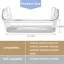 240323002 Refrigerator Door Bin Shelf Compatible with Frigidaire or Electrolux, Bottom 2 Shelves on Refrigerator Side, Clear, Double Unit, Replaces PS429725, AP2115742