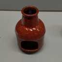 Handmade Red Ceramic Palo Santo Holder Burner & Sage Holder - Mini Tabletop Chiminea Burner Tray with Ash Catcher, Decorative Incense Holder for Spiritual Meditation & Yoga