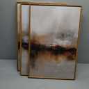 BICERE Large Abstract Brown Beige Framed Canvas Wall Art, Modern Brush Stroke Wall Decor, Neutral Pastel Painting, Minimalist Textured Artwork for Living Room, Bedroom, Dining Room, Office -24"x36"x3