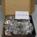 Chibery 50 Pack 1-3/8" Overlay 3D Soft Close Concealed Hinge for Face Frame Door, Smooth Slow Self Closing Hinges, Satin Nickel, Hidden 105 Open Angle Stainless Steel Hinge for Kitchen Cabinet Door