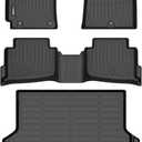 HAFIDI Floor Mats & Cargo Liner Set Fit for 2024 2025 2026 Kia Seltos,TPE All Weather Car Mats 2024 2025 2026 Seltos S, LX, EX, X-Line Automotive Floor Liners Custom Accessories - Black