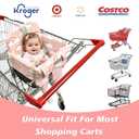 Shopping Cart Cover for Baby Boy & Girl,High Chair Cover for Restaurant Seat,Soft Padded Machine Washable Infant Toddler Buggy Seat Cover,Swing Insert for Infant & Toddler - Pink Rainbow
