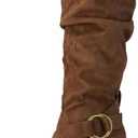 mysoft Women's Knee High Boots Fashion Chunky Block Heel Warm Winter Boots with Side Zippers (8.5)