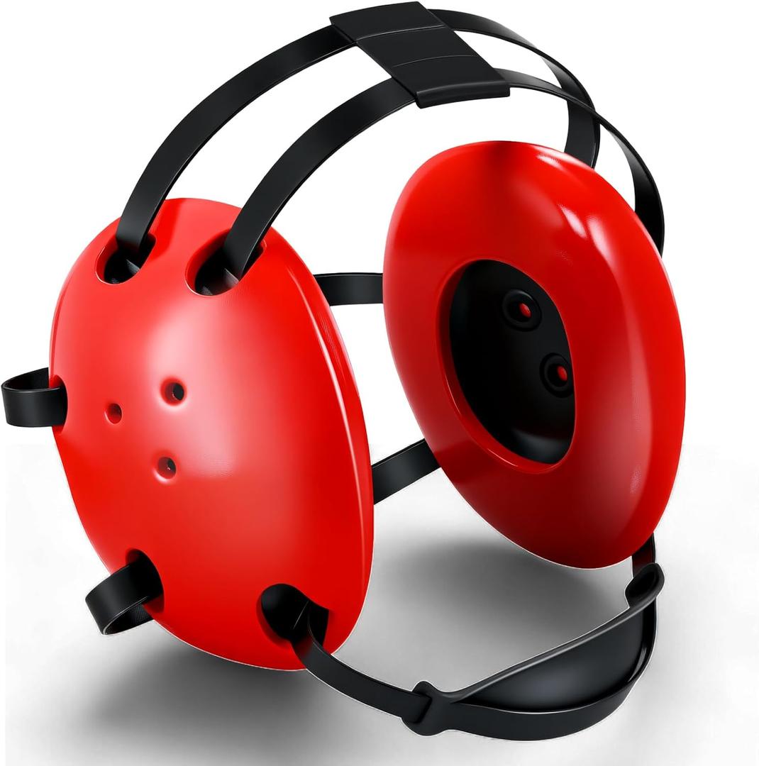 Halloscume Kids Wrestling Headgear with Adjustable Ear Guard Straps MMA Jiu Jitsu Grappling Protective Headgear for Youth Adults Men Women Comfortable Training & Tournament (Red/Black)